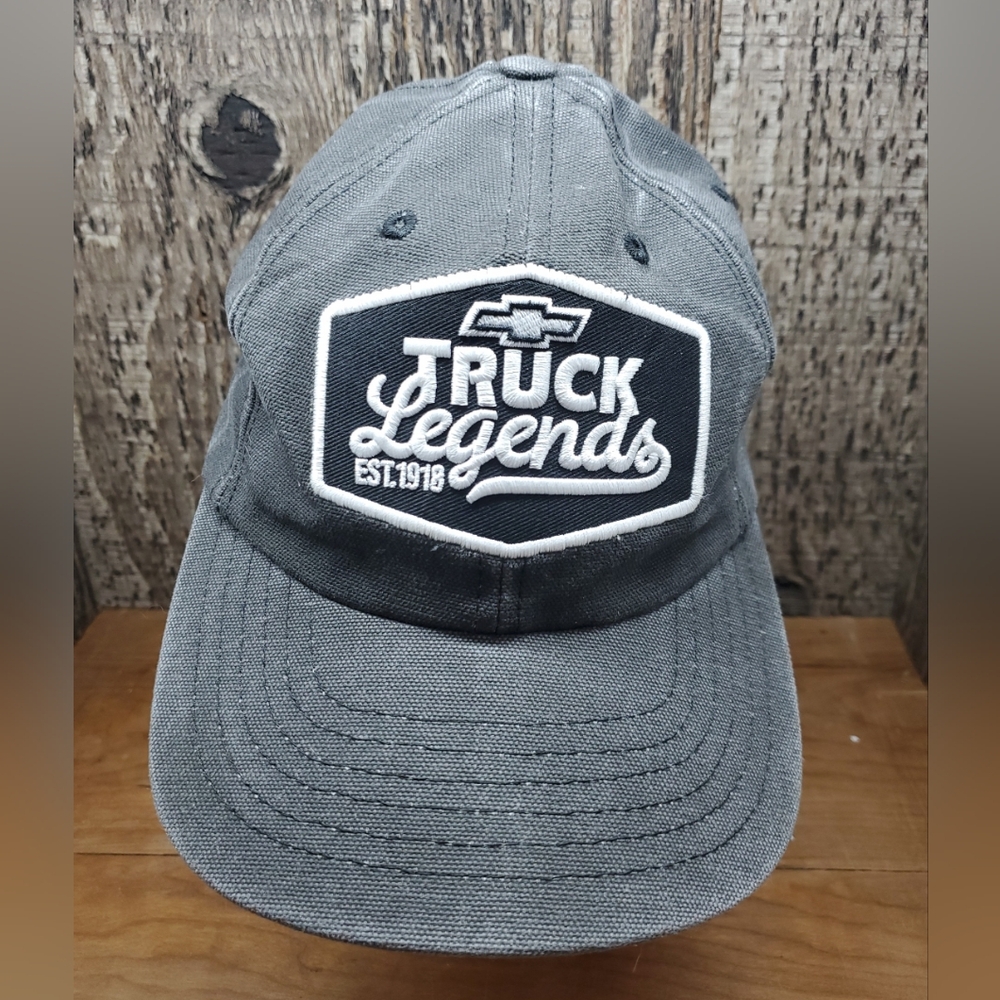 Chevy Truck Legends Baseball Hat Adjustable Slideback Distressed Black One Size